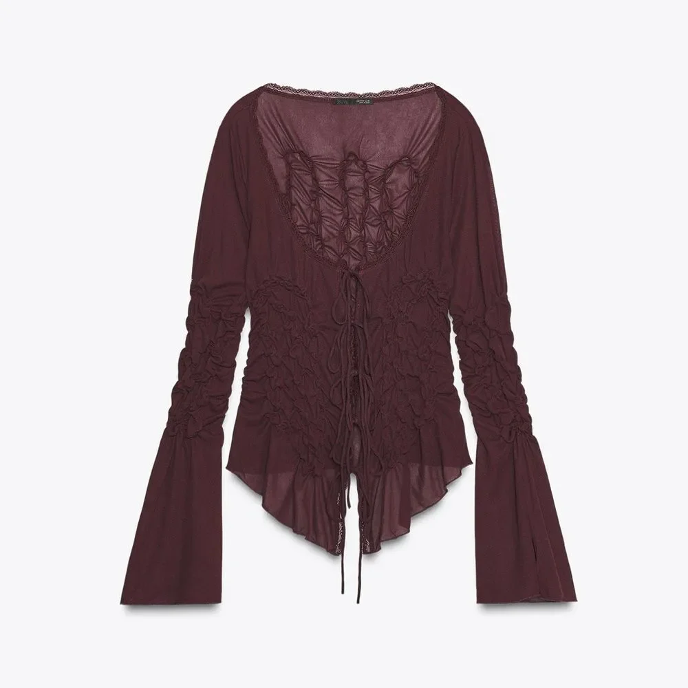 Zara ruched tie